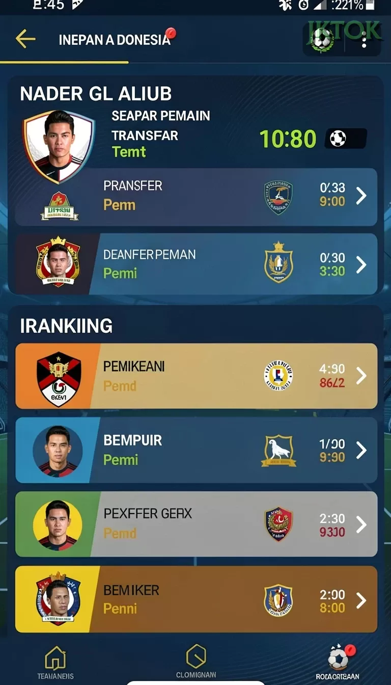 Cuplikan layar MAMIBET — menu navigasi